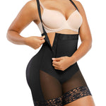 SHAPELLX Shapewear for Women Tummy Control High Waisted Body Shaper Side Zipper Bodysuit Postpartum Faja Black XXL
