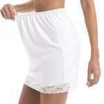 ACIEMR Women's Anti Static Half Slip, No Cling Underskirt for Dress, Soft Lightweight Under Dress Lining, No Show Slip Skirt White Small