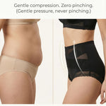 newnice Women High Waisted Underwear: Tummy Control Lace Briefs Full Coverage Breathable Panties for Postpartum 4-Pack (CA/US, Alpha, Medium, Regular, Regular, Black, Black, Beige, Coffee)