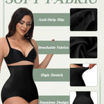 Niceuare Tummy Control Shapewear for Women Seamless High Waisted Slimming Body Shaper Panties Shapewear Shorts Under Dress（Black，Large）