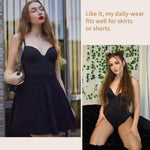 JOYSHAPER Women Strapless Shapewear Bodysuits Under Dress Lingerie Slimming Body Shaper Built in Bra For Tummy Control Girdle Nude M