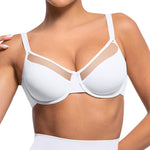 Lover-Beauty Minimizer Bras for Women Full Coverage Unlined Underwire Bras Plus Size Lifting Bra for Heavy Breast, Wide Strap, White 34D