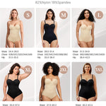 BRABIC Bodysuit Shapewear for Women Tummy Control Dress Backless Bodysuit Tops Body Shaper with Built-in Bra (Black, Large)