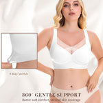 Women Jelly Bras No Underwire V Mesh Buttery Soft Tshirt Bra Seamless Wireless Convertible Everyday Bra