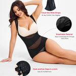 Nebility Shapewear for Women Tummy Control Bodysuit Faja Body Shaper Waist Trainer Snatched Corset Body Suit (Medium,Black)