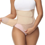 SHAPSHE Waist Trainer for Women Postpartum Recovery Wrap Girdles Cincher Corset Shapewear Belly Band Tan M