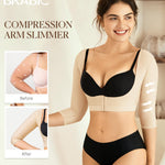 BRABIC Upper Arm Shaper Post Surgical Slimmer Compression Sleeves Posture Corrector Tops Shapewear for Women (Beige, M)