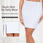 Vlazom Women's Half Slip for Under Dress Short Petticoat Above Knee Under Slips for Women Under Dresses White Size Large