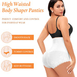 Werena Tummy Control Shapewear Panties for Women High Waisted Shaping Underwear Lace Body Shaper Girdle(01# A White(lace),Small)