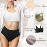 Womens Wireless Jelly Bras Plus Size No Underwire Seamless Full Coverage Comfortable Everyday Bra with Medium Support (White, 4X-Large)