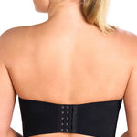 HSIA Strapless Bras for Women, Longline Corset for Large Bust Plus Size Supportive Bustier Minimizer Convertible Bandeau, Black 34DD