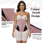 SHAPSHE Waist Trainer for Women Corset Shapewear Tummy Control Cincher Workout Body Shaper with Hooks RBN/Medium