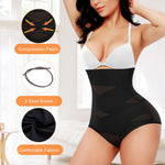 Werena Tummy Control Shapewear Panties for Women High Waisted Body Shaper Slimming Shapewear Underwear Girdle Panty(Black-smooth Fabric,Small)