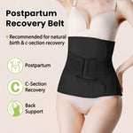 Gepoetry Postpartum Girdle C-Section Recovery Belt Back Support Belly Wrap Belly Band Shapewear (Black, M)