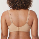 DELIMIRA Minimizer Bras for Women Full Coverage Plus Size Underwire Unlined Supportive Seamless Bra Warm Beige 38DD