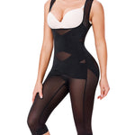 Nebility Bodysuit for Women Tummy Control Shapewear Faja Body Shaper Waist Trainer Open Bust Mid-Thigh Bodysuit