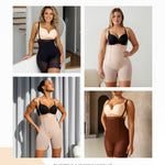 SHAPELLX Shapewear for Women Tummy Control Side Zipper Bodysuit with Butt Lifter Plus Size Body Shaper Black 4XL