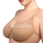 HSIA Minimizer Bras for Women Dark Beige