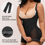 SHAPELLX Faja Body Shaper Tummy Control Plus Size Open Bust Shapewear for Women Under Dress Booty Lifting Shorts Postpartum Waist Trainer (Black 3X-Large)