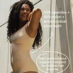 Isavela Body Suit Panty Length Plastic Surgery Compression Garment w/Bra (BB02) (2XL, Beige)