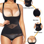 REYEOGO Shapewear Bodysuit for Women Tummy Control Butt Lifter Panty Hi-Waist Trainer Stomach Body Shaper Slimming Girdles(Black, Medium)
