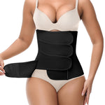 SHAPSHE Waist Trainer for Women Postpartum Recovery Wrap Abdominal Binder Corset Shapewear Belly Band Black S