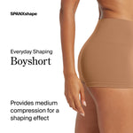 SPANX SPANXshape Everyday Shaping Boyshort - Comfortable Core Control Shapewear Underwear - Invisible Under Clothes - No-Show - Naked 3.0 - Medium