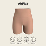 Leonisa Stay-in-Place Seamless Shaper Shorts for Women - High Waisted Shapewear Tummy Control - Anti-chafing Slip Shorts Brown