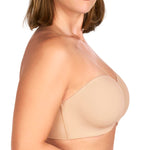 HSIA Strapless Bra for Women Large Breasts Seamless Underwire Plus Size Convertible Bandeau Bra Light Beige