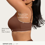 FeelinGirl Bralettes for Women Wireless Seamless Bras, No Underwire Unlined Comfort Buttery Soft Bras for Sleep, Loung, Everyday, Brown, M