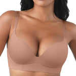 FeelinGirl Wireless Bras Comfortable Push Up Bra Full Support Lift Bralette Seamless Tshirt Bras