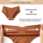 SheSsexy Seamless Underwear for Women High Waisted No Show Panties Sexy Cheeky Bikini Scalloped Edge Invisibles Breathable Briefs 7 Pack L