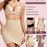 JOYSHAPER Half Slips Shapewear Skirt Under Dresses Tummy Control High Waist Slip Skirt With Built In Shapewear