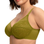 HSIA Minimizer Bras for Women Enchante Full Coverage Underwire Bras Plus Size Lifting Floral Lace Bra for Heavy Breast