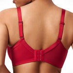 HSIA Minimizer Bras for Women Enchante Full Coverage Underwire Bras Plus Size Lifting Floral Lace Bra for Heavy Breast Coral Red