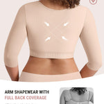 FeelinGirl Upper Arm Shaper for Women Faja Post Surgery Slimming Compression Sleeves Shapewear Tops Khaki S