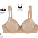 Bali Women's One Smooth U Ultra Light Minimizer Underwire Bra Df3490