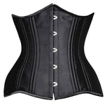 SHAPERX Women 24 Double Steel Boned Longline Heavy Duty Waist Training Corsets Body Shaper,SZ1971-Black-L