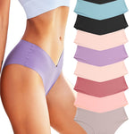 ROSYCORAL Women’s Seamless Bikini Panties Soft Stretch Invisibles Briefs No Show Hipster Underwear cheeky 9 pack XS-L (M)
