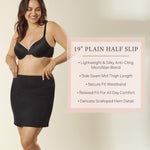 Jones New York womens Silky Touch "19 Anti-cling Above Knee Half Slip, Nude, Large US