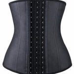 YIANNA Women's Underbust Latex Sport Girdle Waist Trainer Corsets Cincher Hourglass Body Shaper Weight Loss (Black, M)