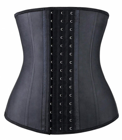 YIANNA Women's Underbust Latex Sport Girdle Waist Trainer Corsets Cincher Hourglass Body Shaper Weight Loss (Black, M)