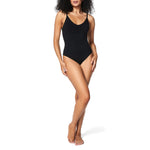 SPANX SPANXsculpt Power Series Thong Bodysuit - Soft, Seamless Shapewear for Women - Adjustable Straps - With Snap Closure - Very Black - 2X