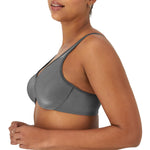 Lilyette by Bali Women's Plunge Into Comfort Keyhole Minimizer Bra, Silver Lining, 34D