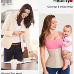 Nebility Womens' Waist Trainer Tummy Control Waist Cincher Slim Body Shaper (Beige, XS)