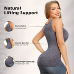 JOYSHAPER Shapewear Camisoles With Built in Bra Tummy Control Compression Tank Tops for Women Body Shaper Padded Tanks Grey XL