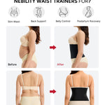 Nebility Waist Trainer For Women Corset Shapewear Tummy Control Waist Cincher Girdle Seamless Postpartum Belly Band (Black, Small)