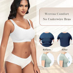 Womens Wireless Jelly Bras Plus Size No Underwire Seamless Full Coverage Comfortable Everyday Bra with Medium Support (White, 4X-Large)