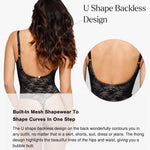 Popilush Lace Body Suits Women Shapewear Bodysuit Tummy Control Deep V Neck Backless Corset Tops Thong Body Shaper