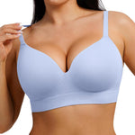 FeelinGirl Wireless Supportive Bra for Women, Seamless Comfort Bralettes No Underwire Full Coverage Everyday Bras